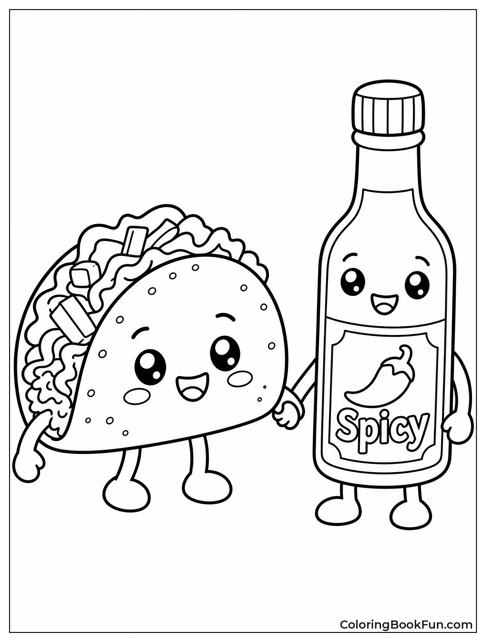 Taco and Hot Sauce Pals