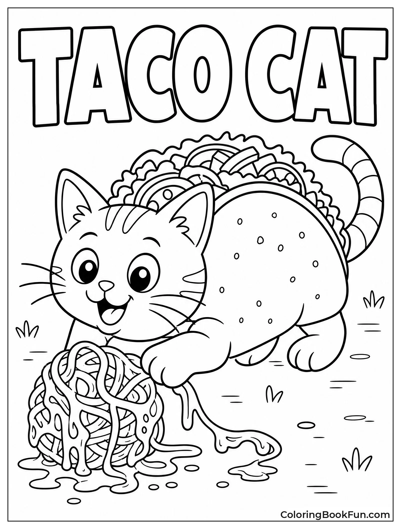 Cat with a Taco Body