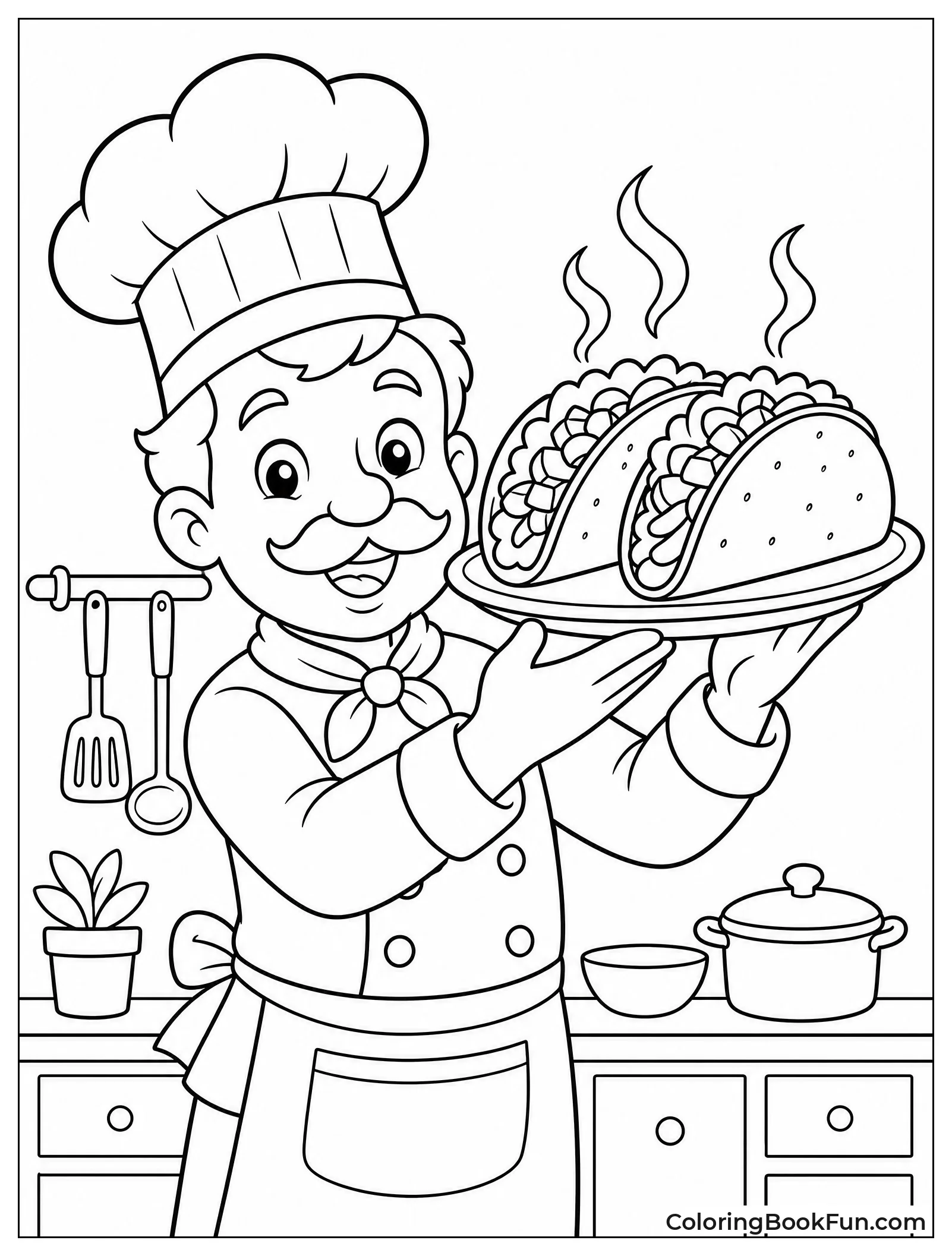 Chef Serving Fresh Tacos