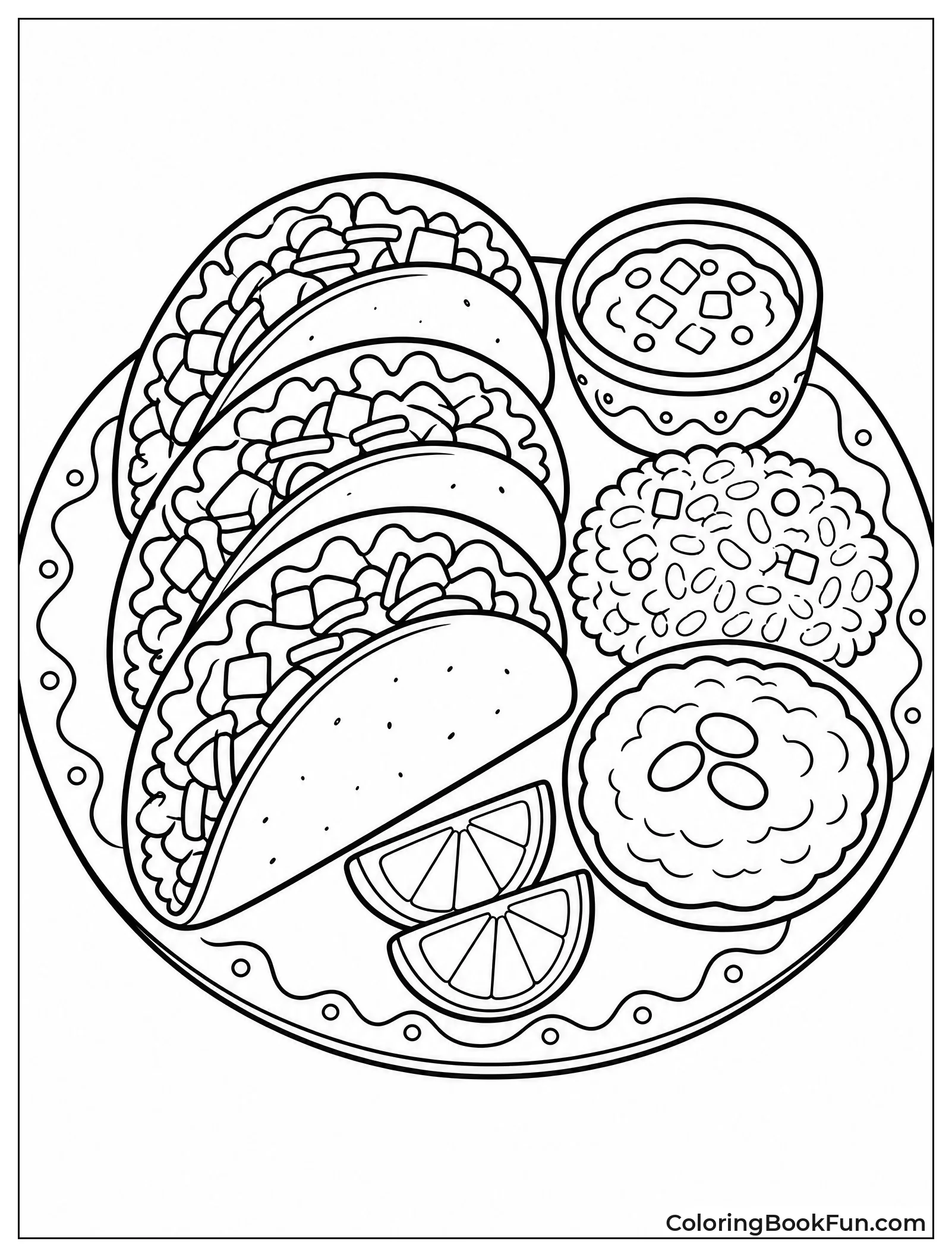 Tacos on a Festive Platter