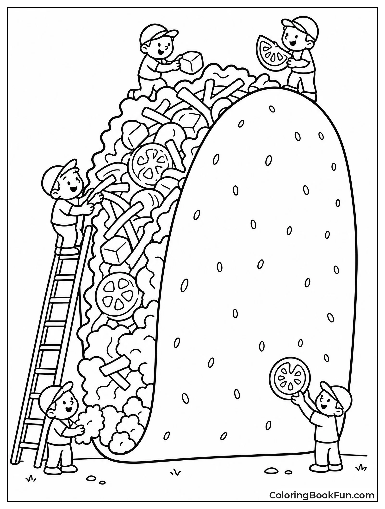 Giant Taco with Tiny People