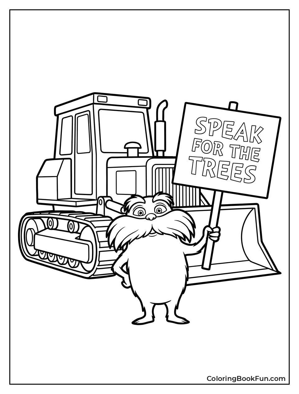 Lorax Holding Protest Sign