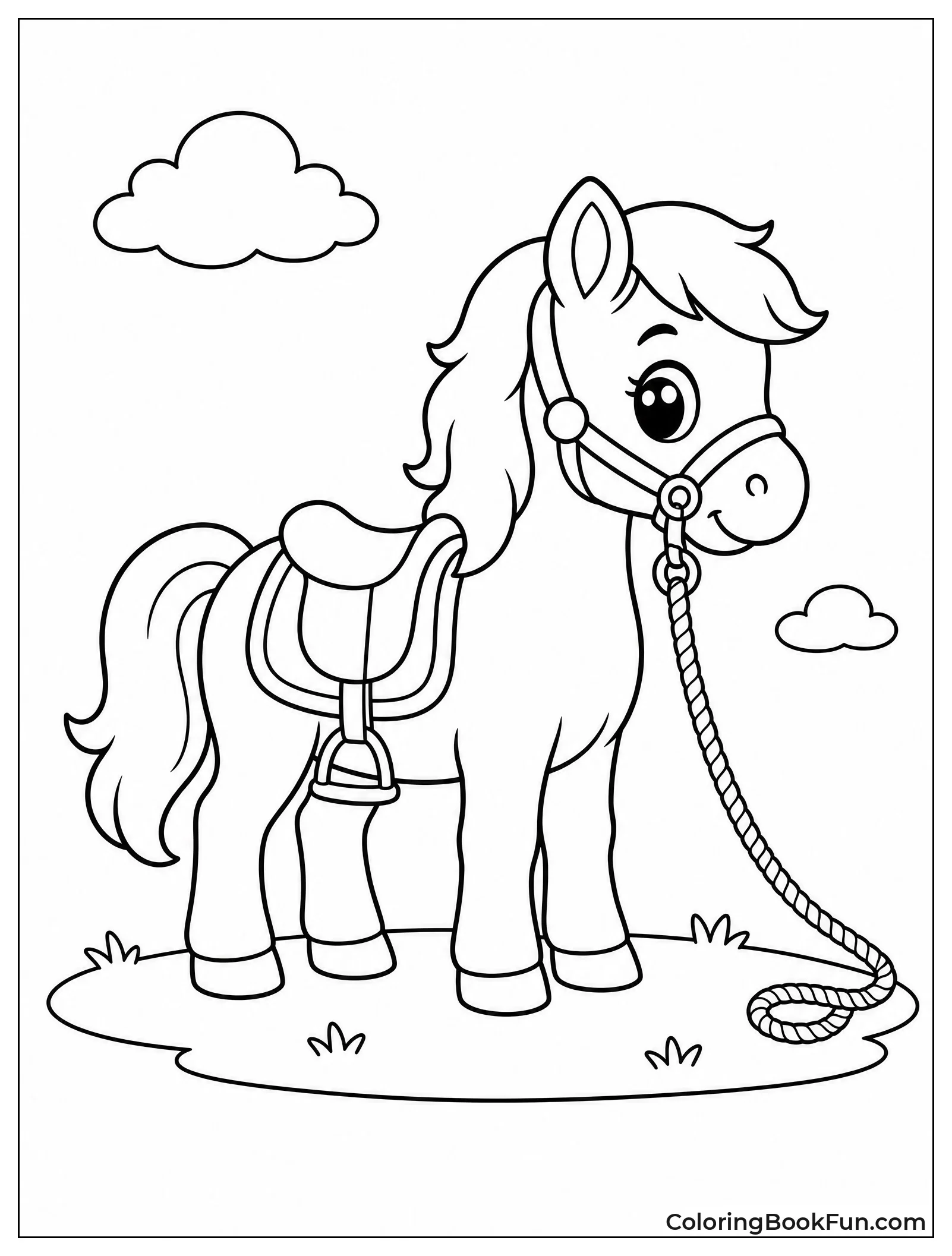 Pony Waiting for Kids to Ride