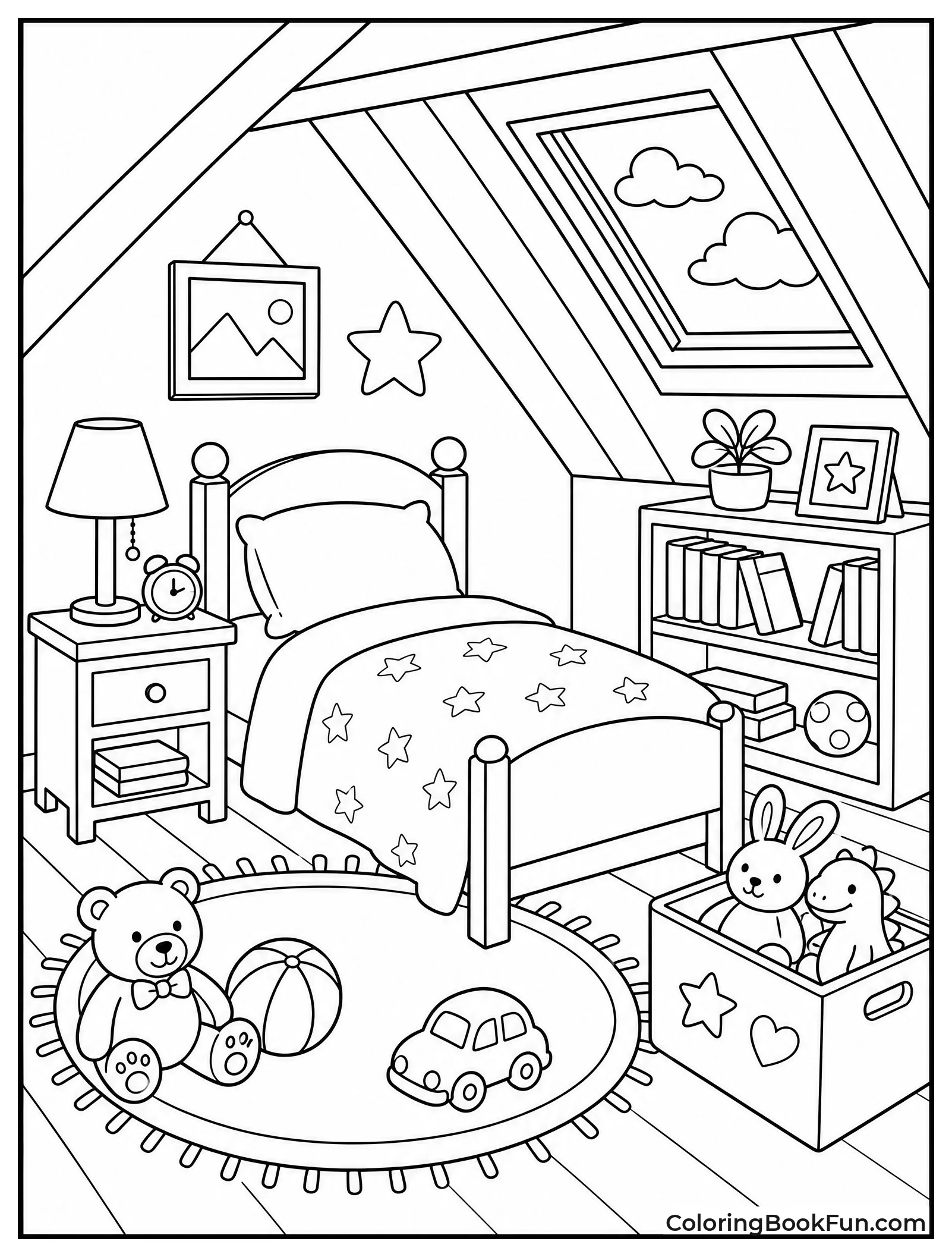Cozy Attic Bedroom Under the Roof