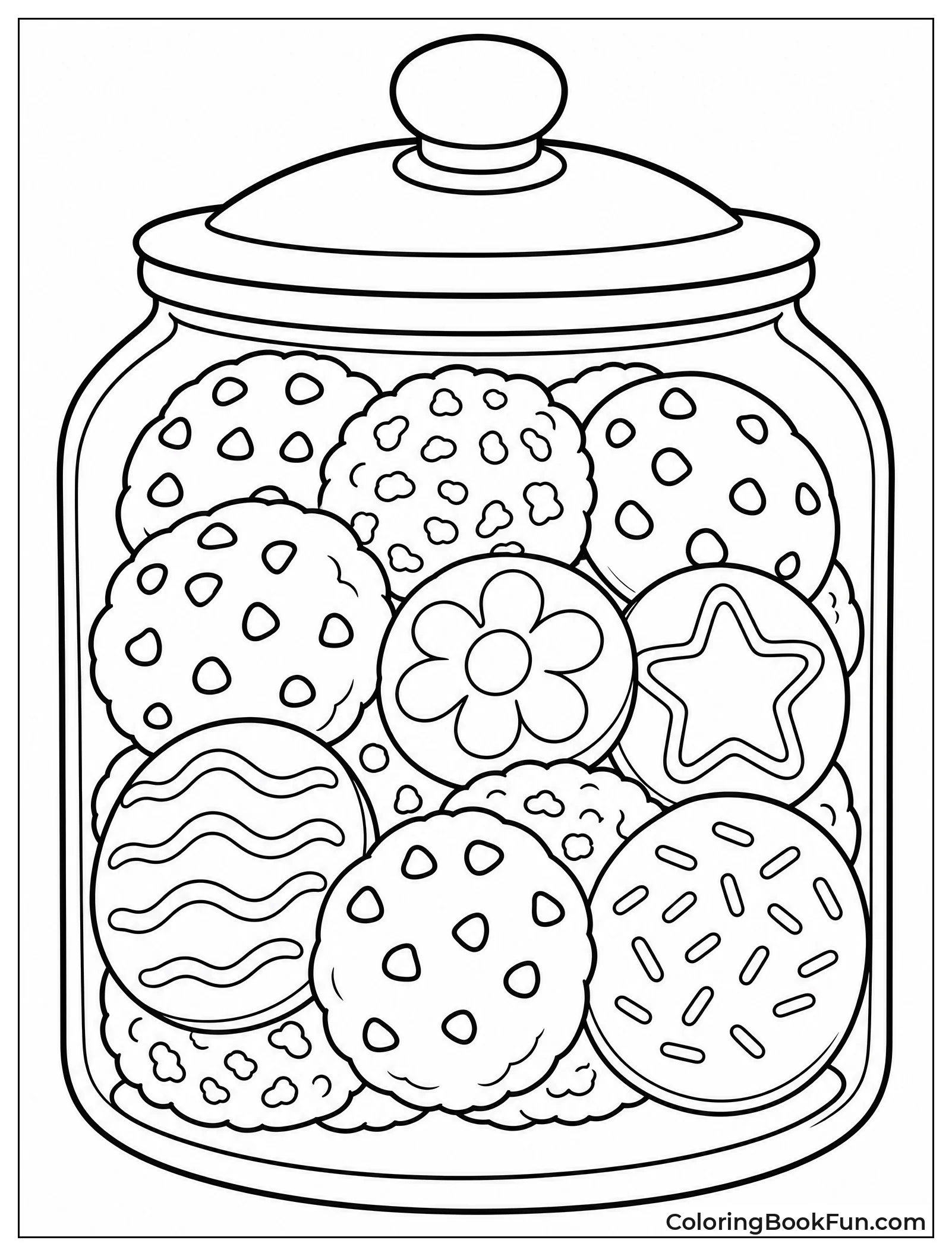 Jar Overflowing with Tasty Cookies