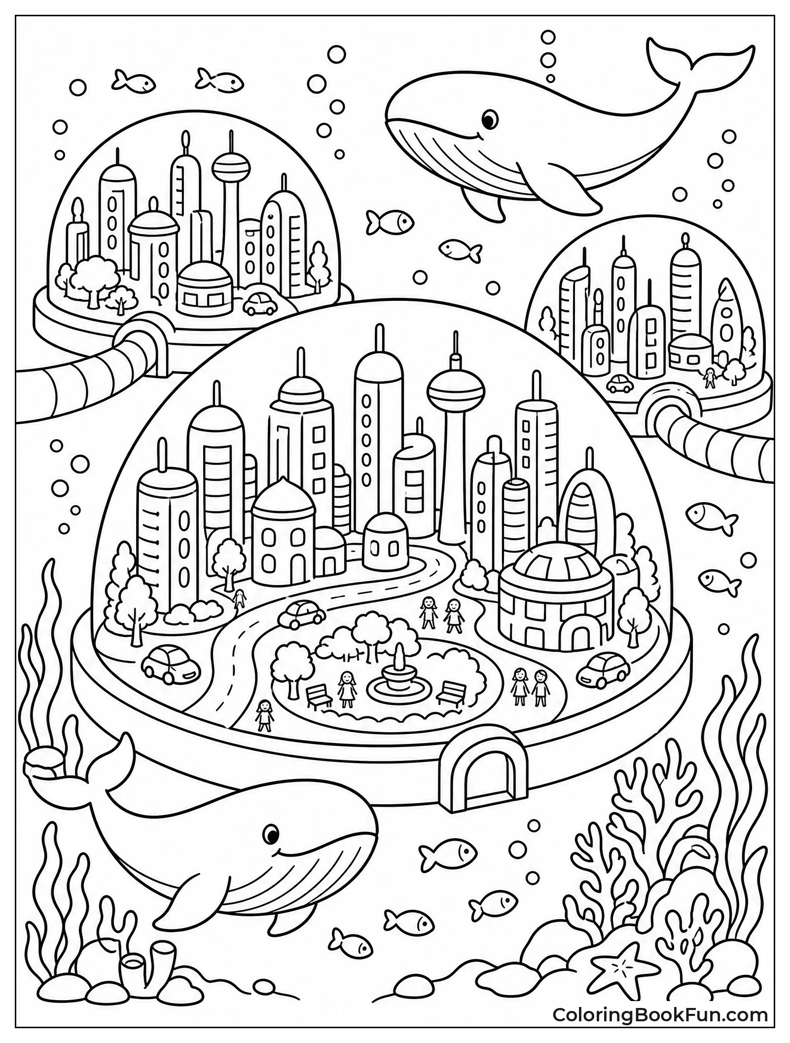 Glass City Domes Under the Ocean