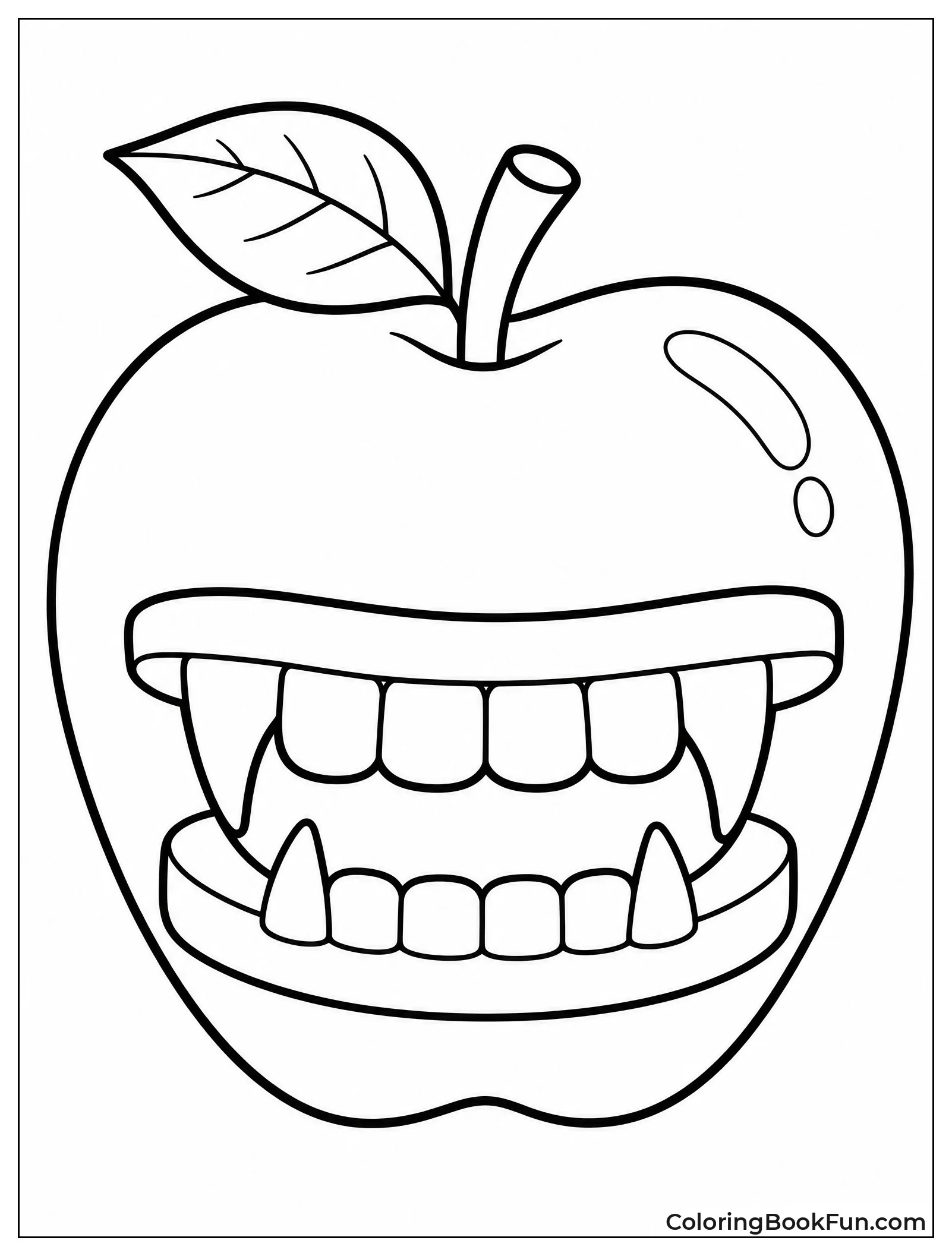 Shiny Apple with Vampire Teeth