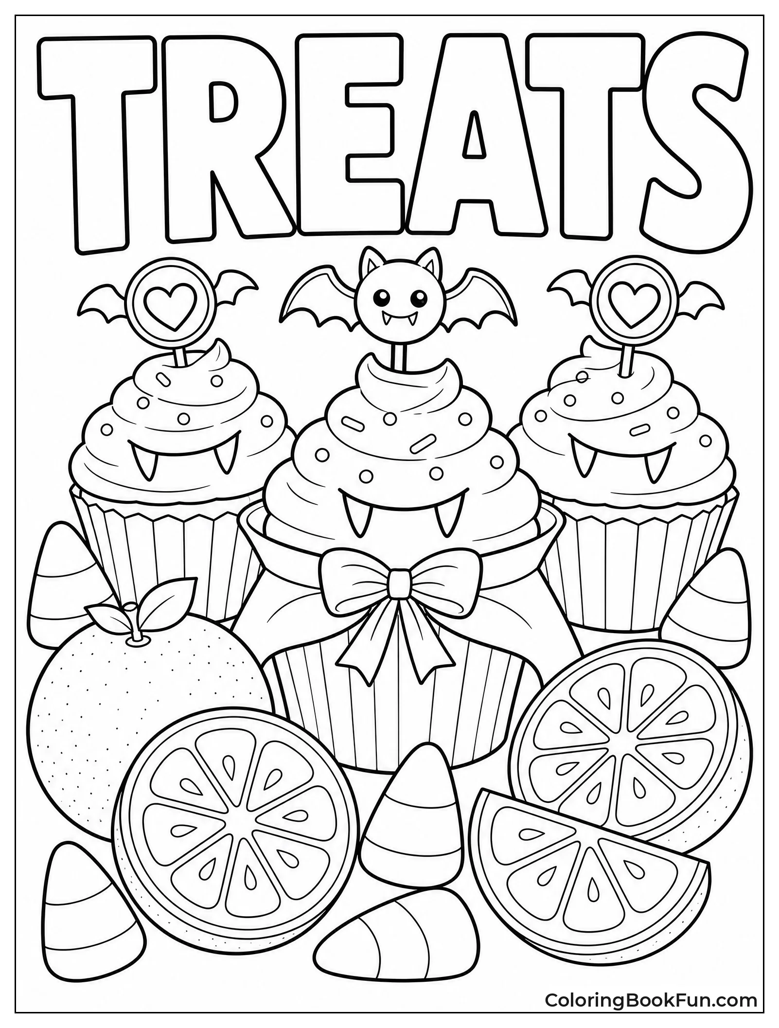 Halloween Treats with Fang Cupcakes