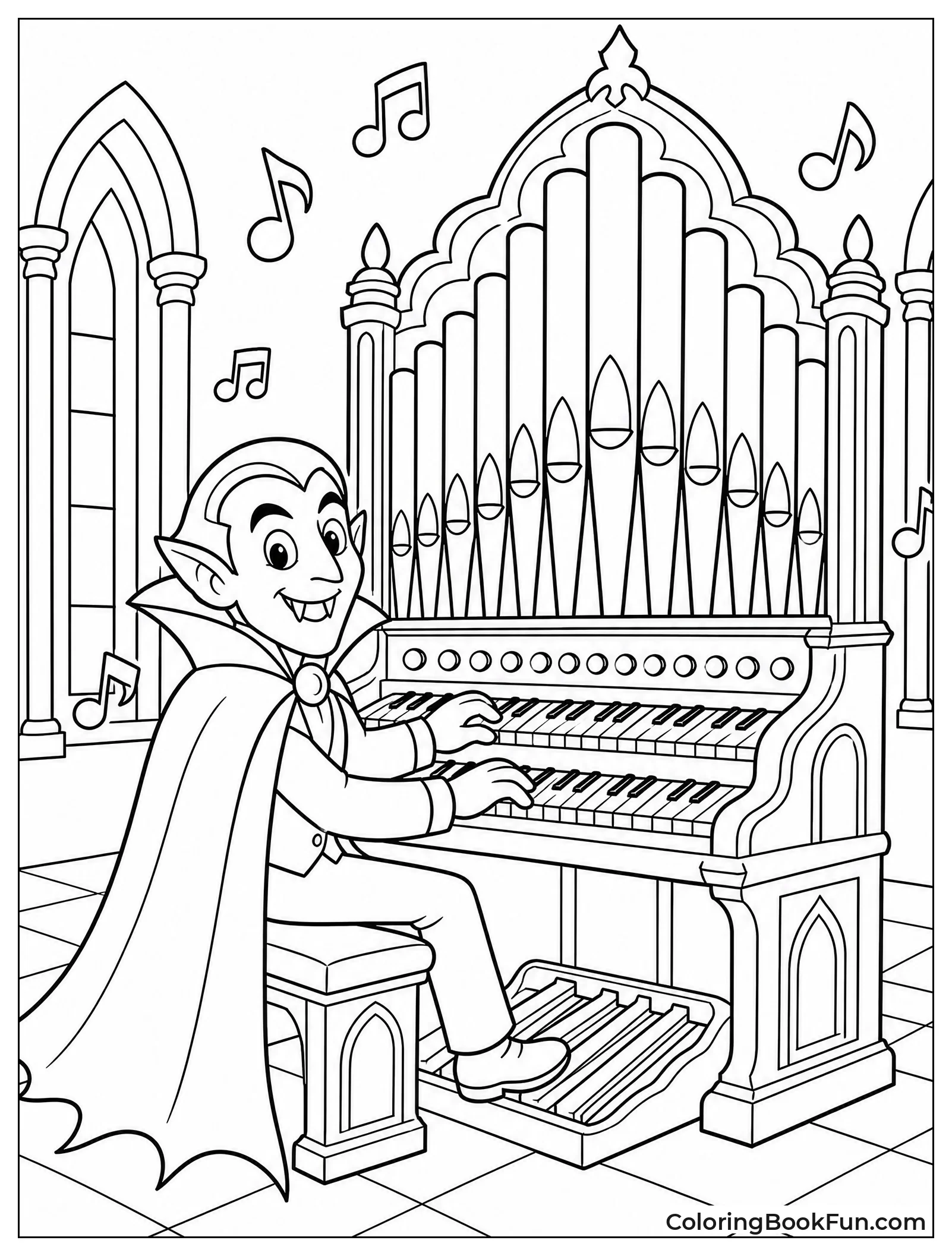 Vampire Playing Massive Pipe Organ