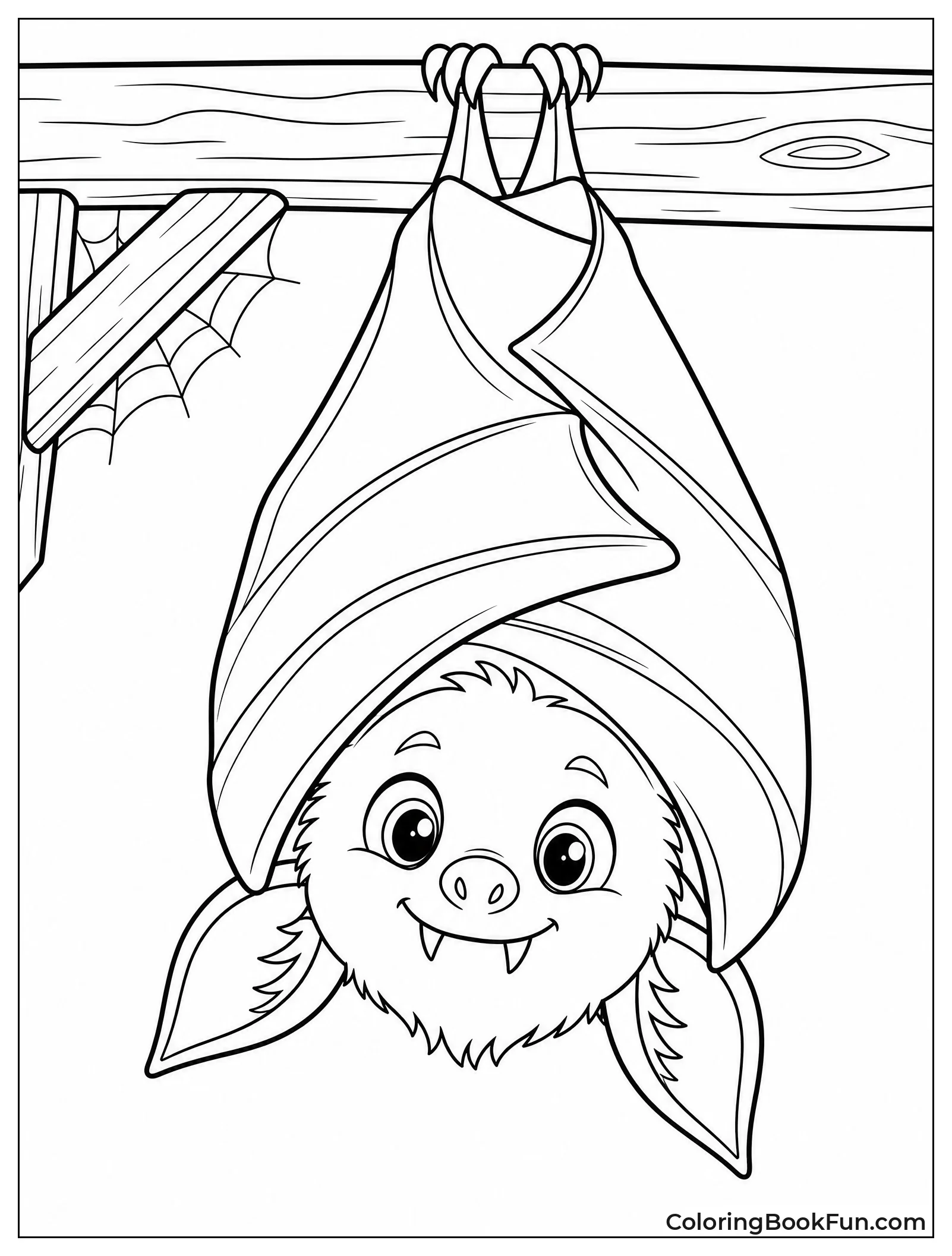 Bat Hanging Upside Down from Rafter
