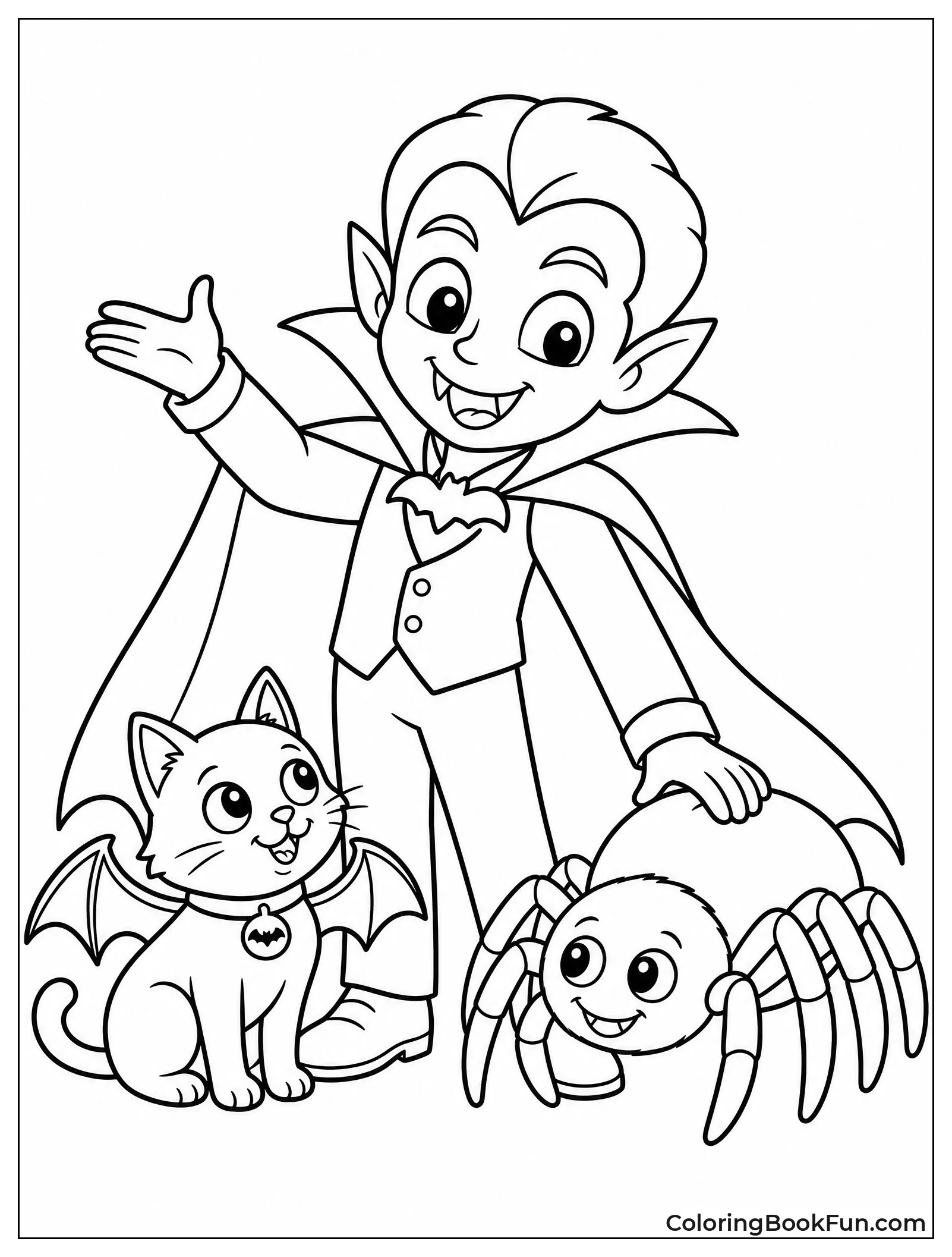 Vampire Playing with Winged Cat