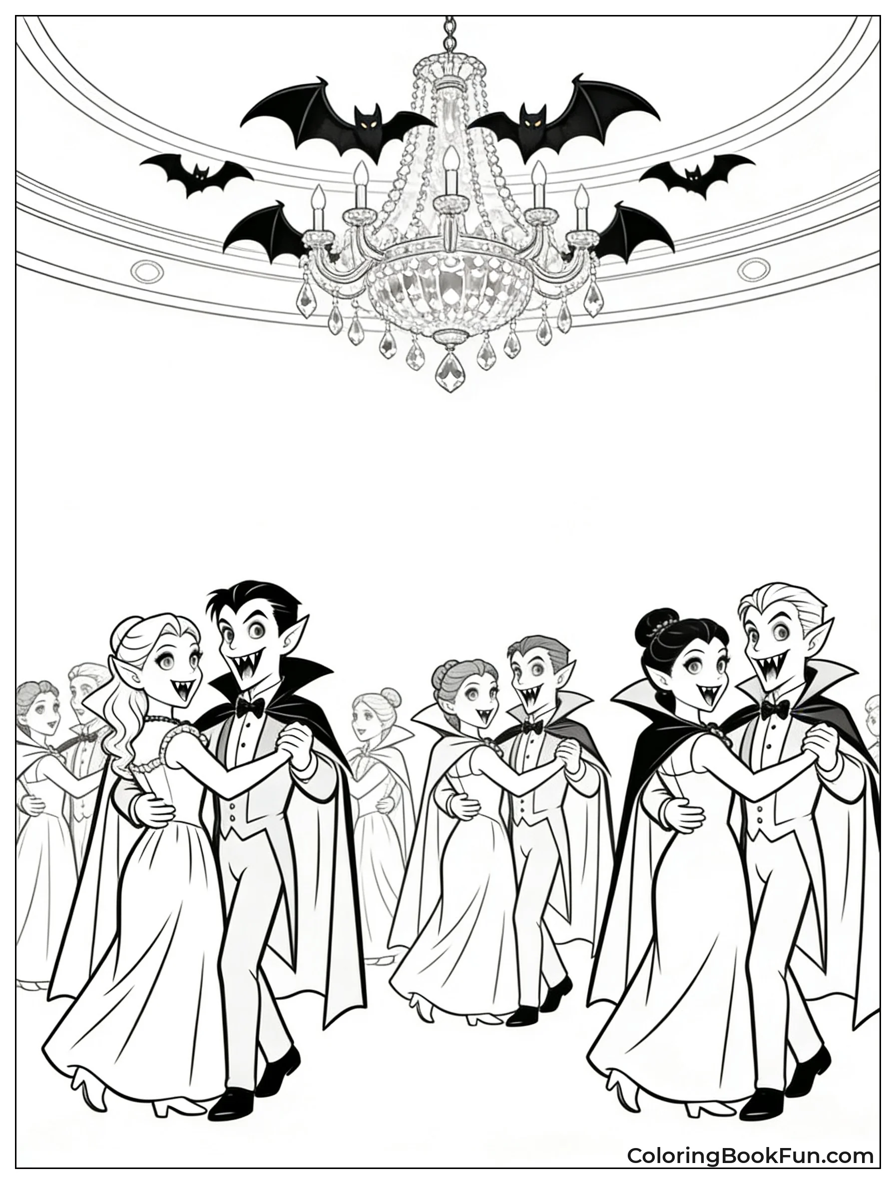 Vampires Dancing in Grand Ballroom