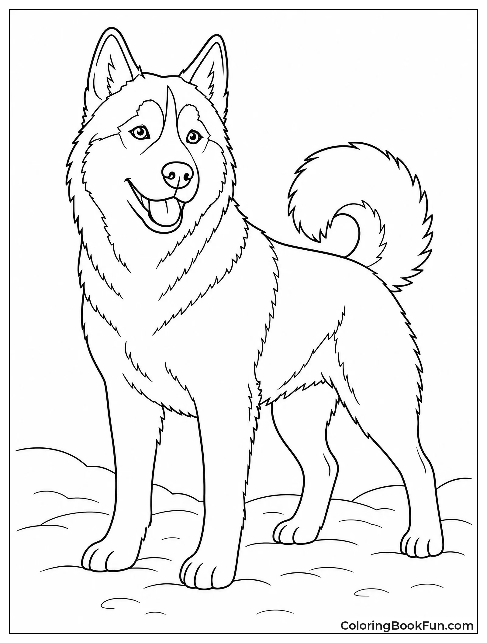 Vintage Husky Illustration