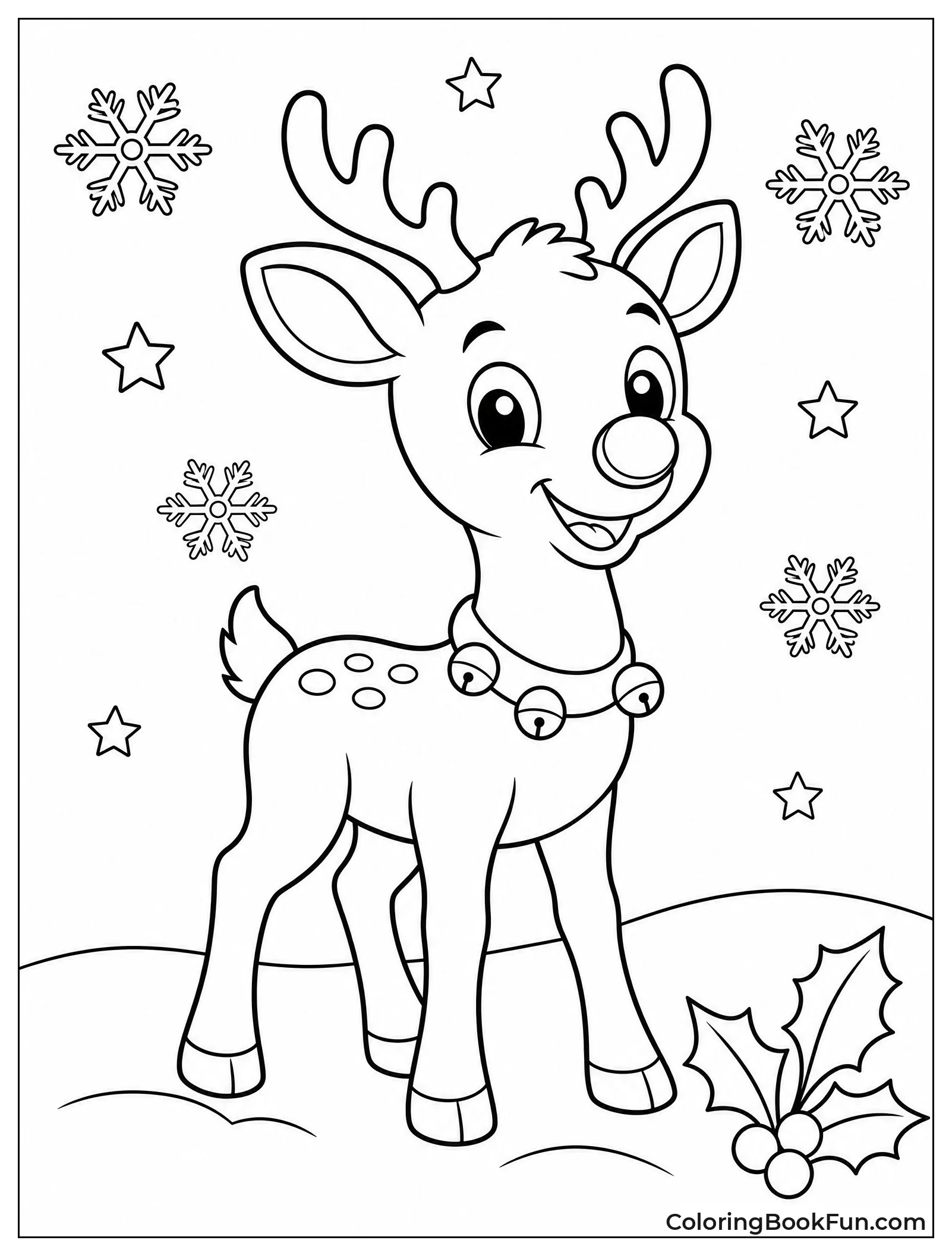 Classic Rudolph in Vintage Book Style