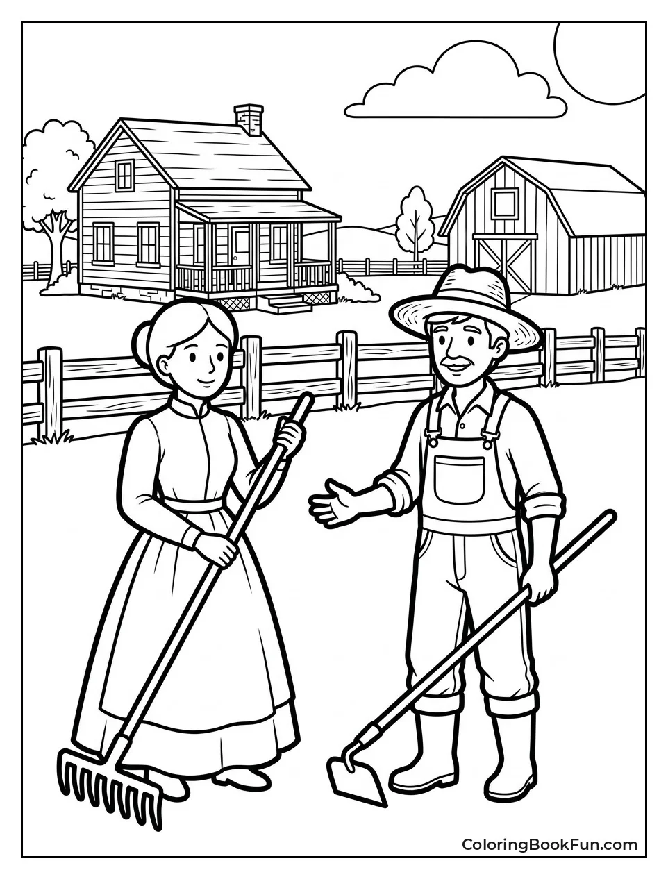 Aunt Em and Uncle Henry Farming