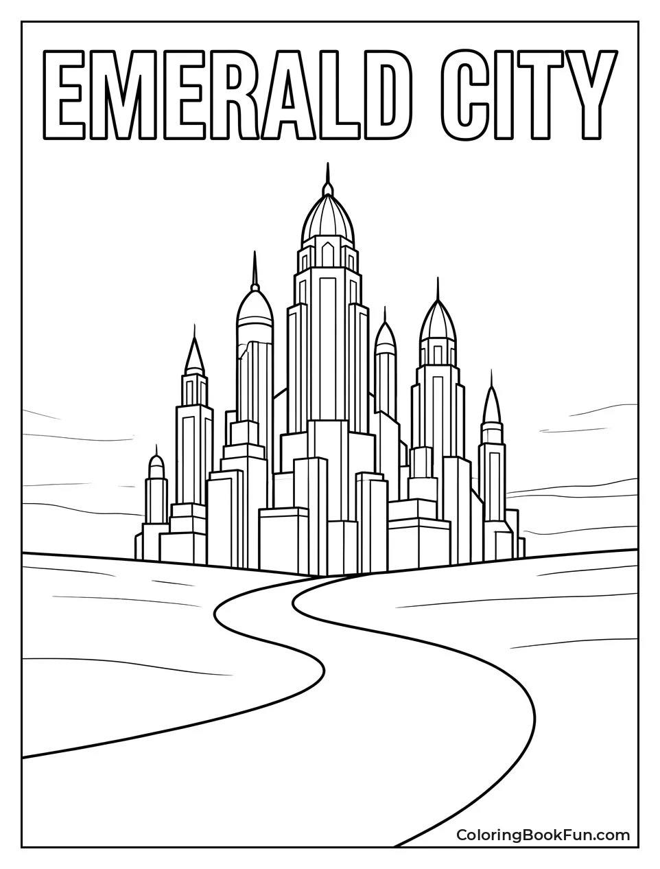 Emerald City Spires Glowing Bright