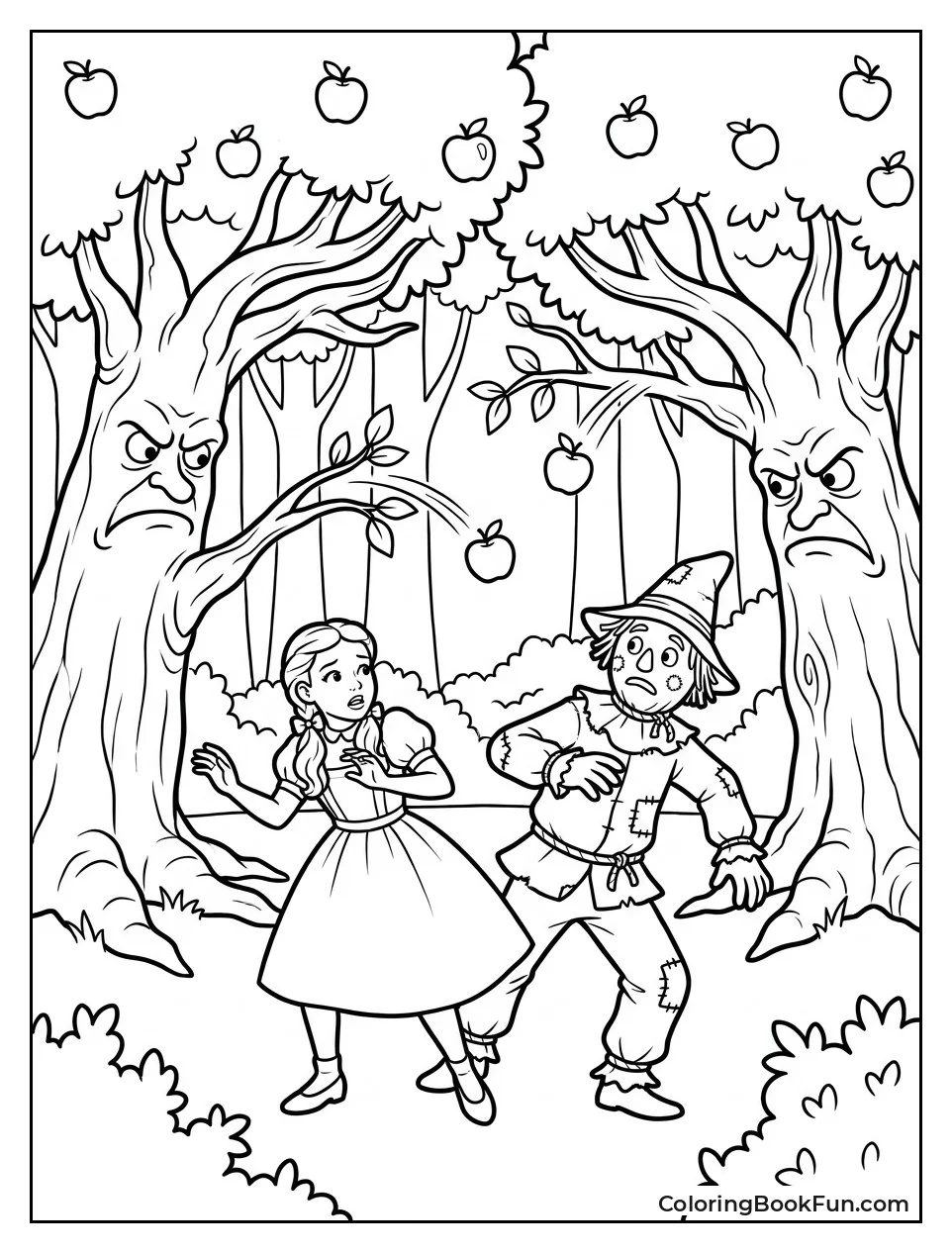 Apple Trees Throwing Fruit at Friends
