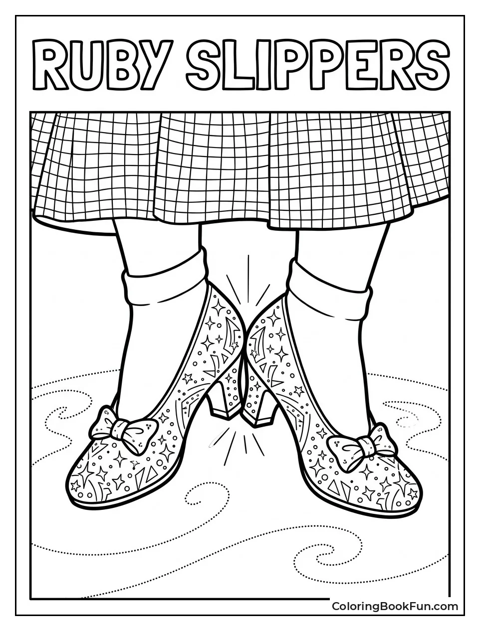 Sparkling Ruby Slippers on Feet