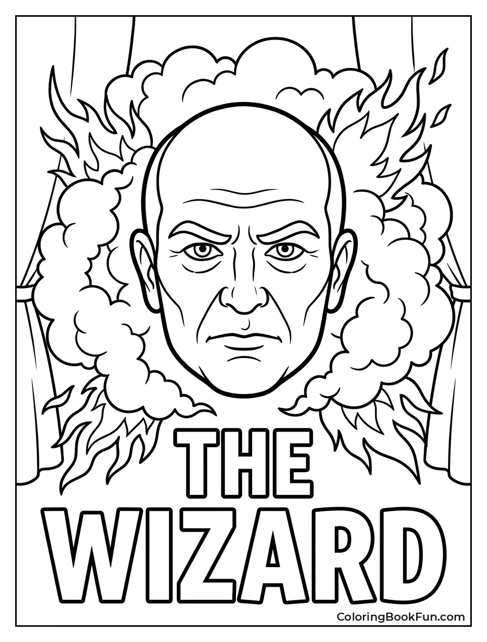 Giant Green Head of Wizard