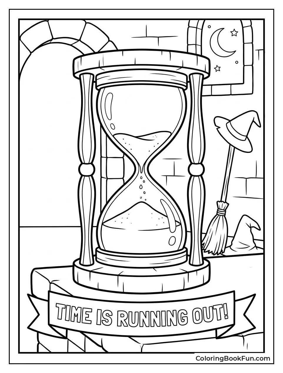 Red Sand Falling in Hourglass