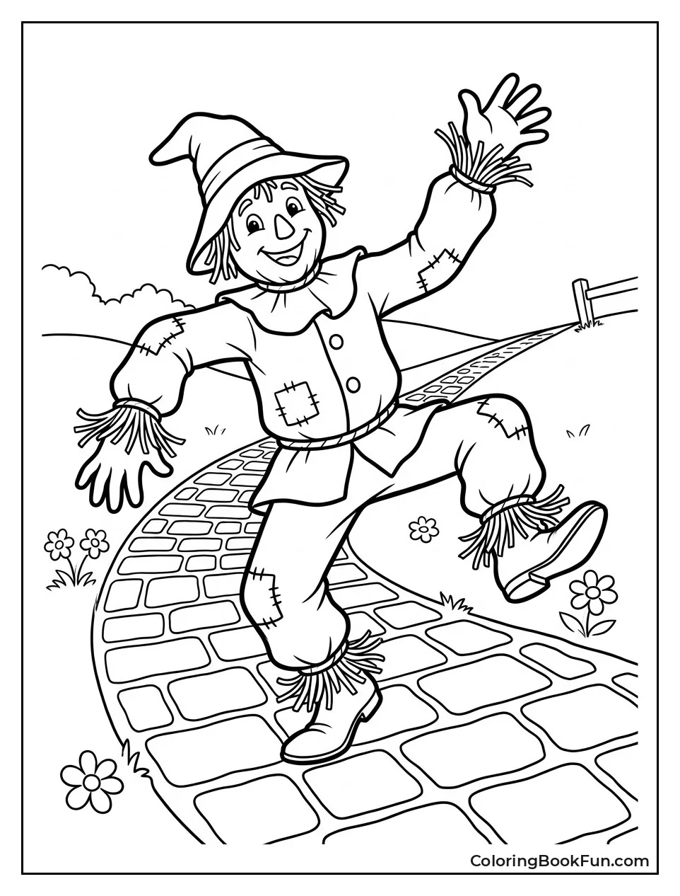 Scarecrow Doing Floppy Joyful Dance