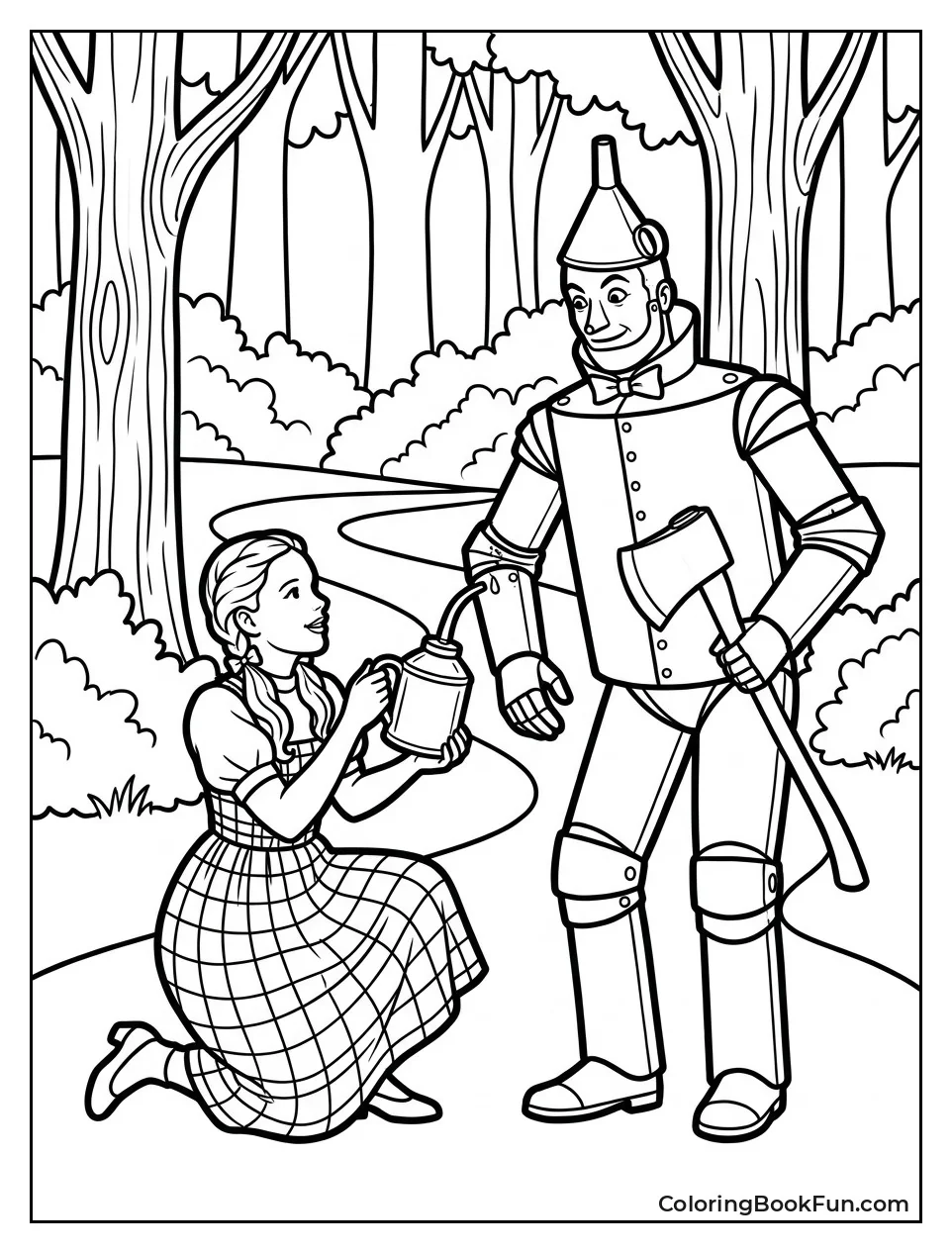 Dorothy Oiling Tin Man Joints