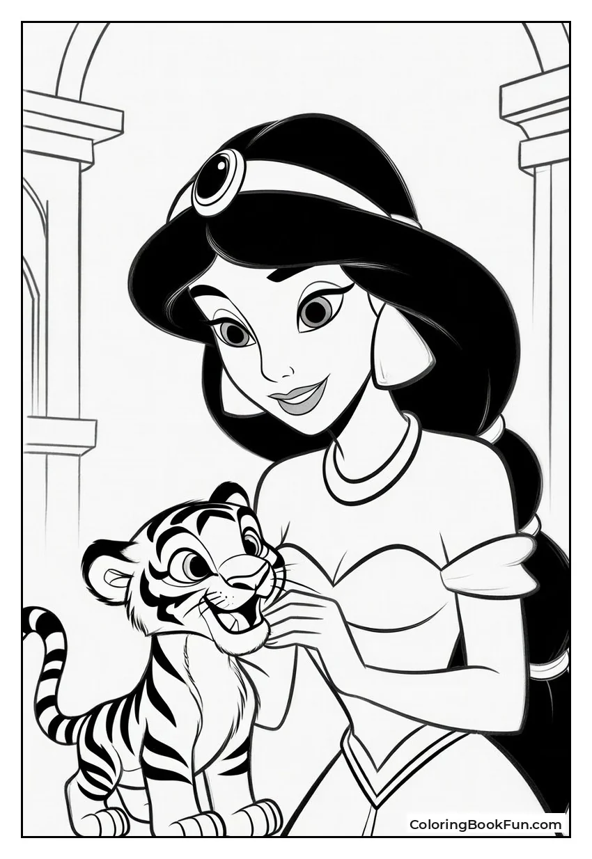 Young Jasmine Playing with Rajah