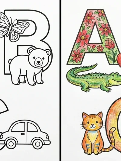 Alphabet coloring pages