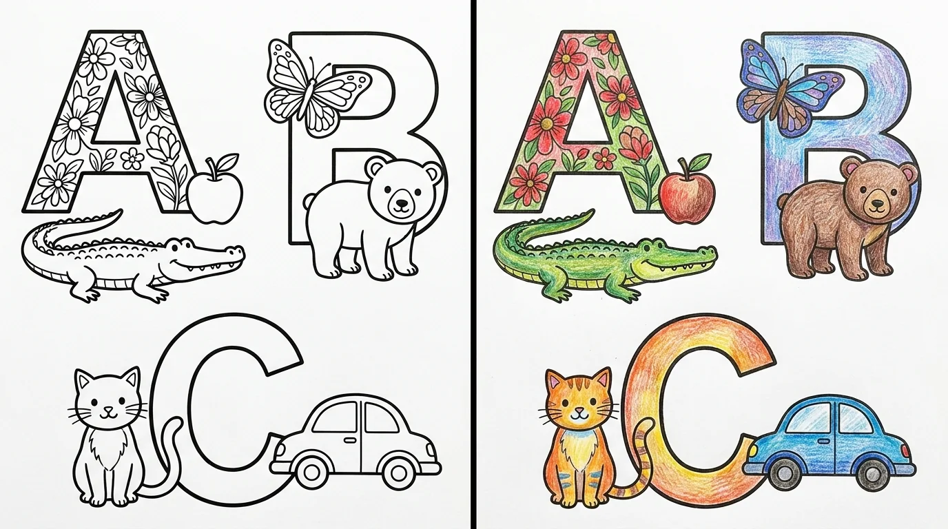 45 Alphabet Coloring Pages (Free PDFs)