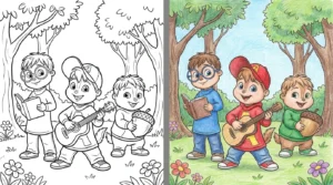 alvin and the chipmunks coloring pages