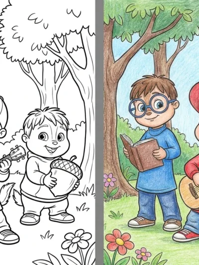 Alvin And The Chipmunks coloring pages