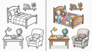 bedroom coloring pages