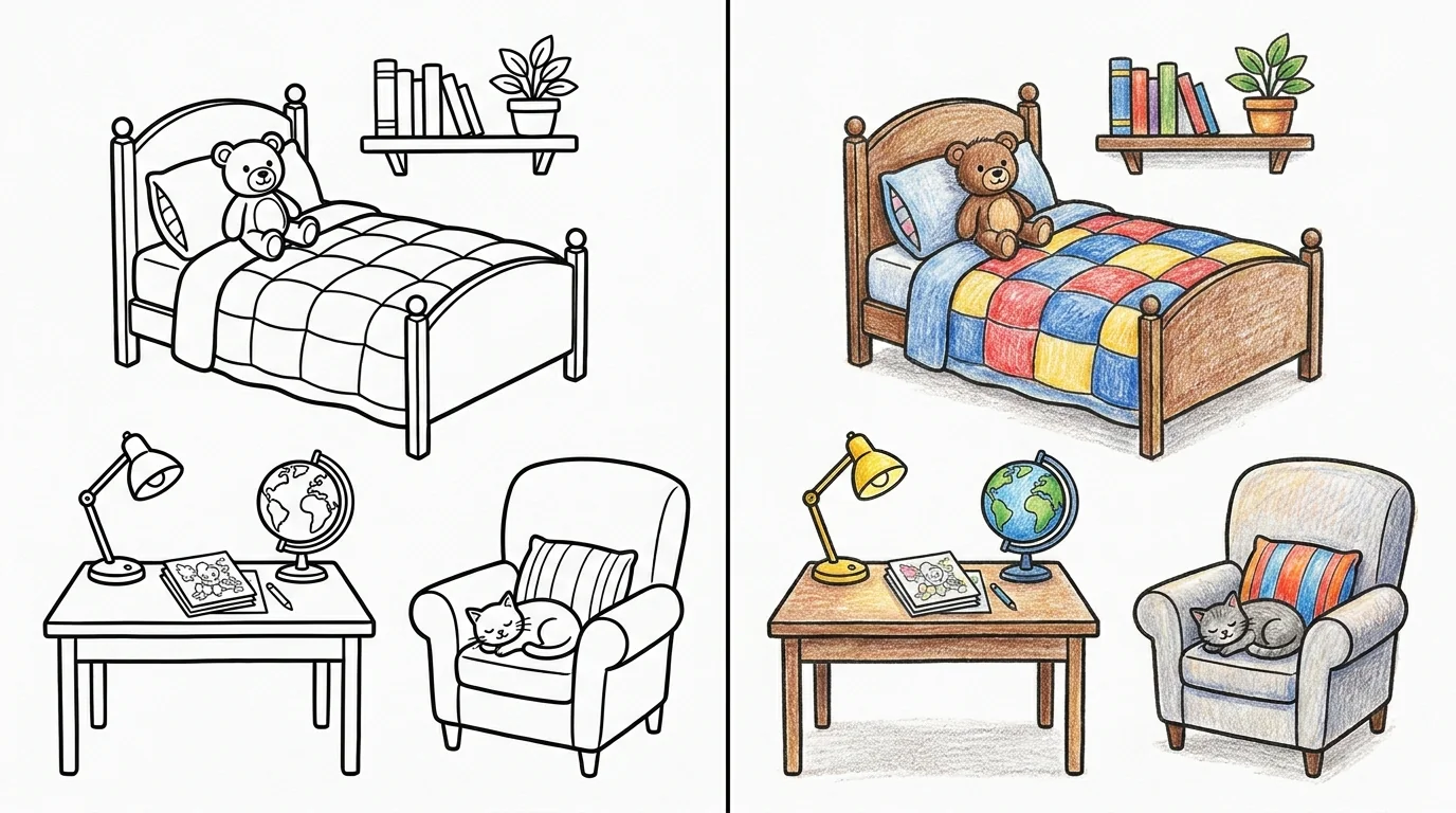 43 Bedroom Coloring Pages (Free PDFs)