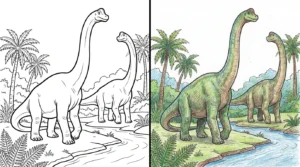 brachiosaurus coloring pages