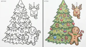 christmas ornament coloring pages