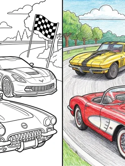 Corvette coloring pages