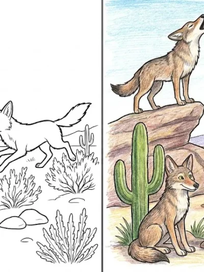Coyote coloring pages