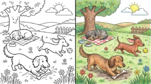 dachshund coloring pages