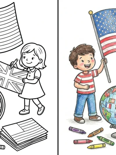 Flag coloring pages