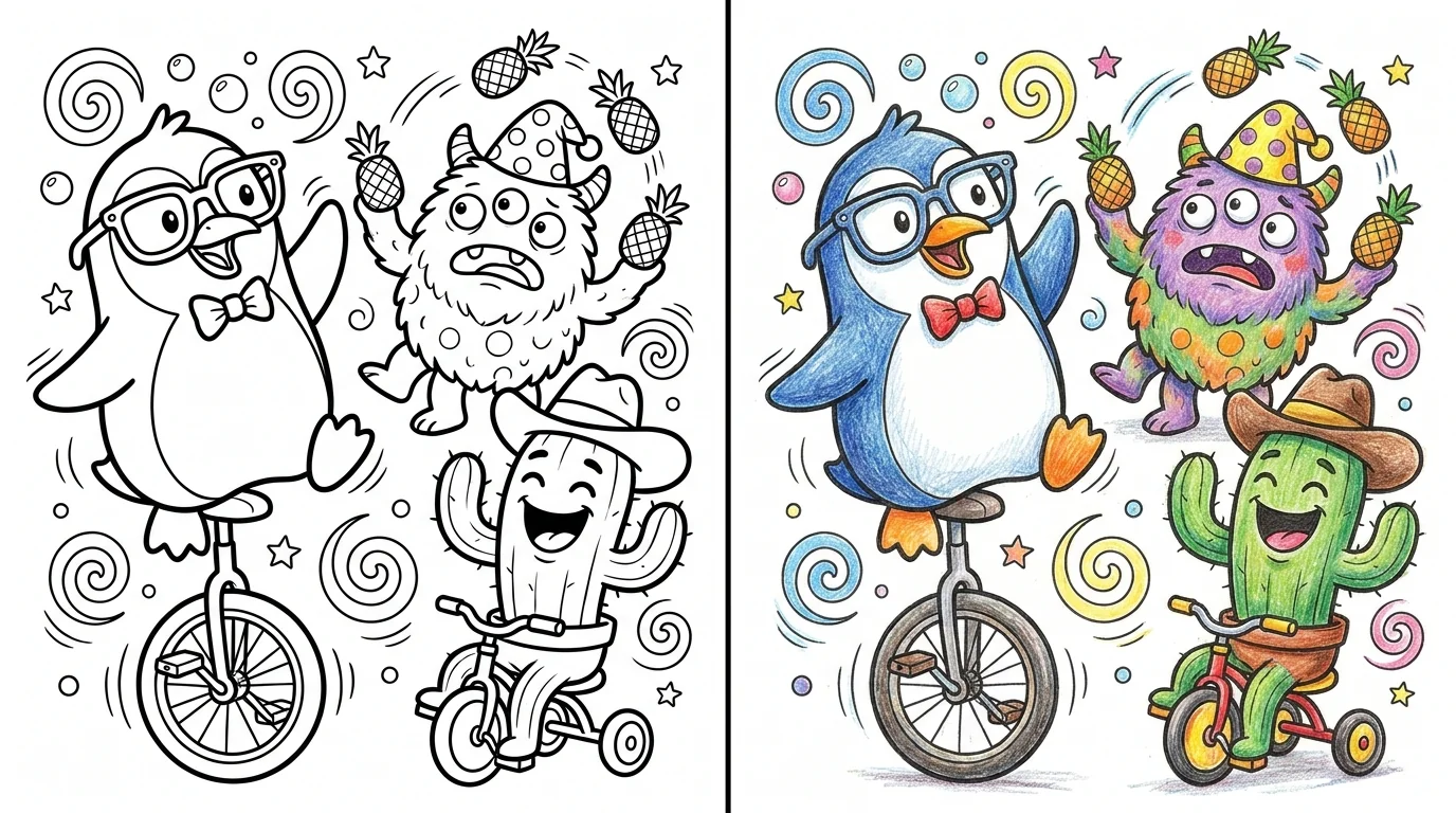 53 Funny Coloring Pages (Free PDFs)