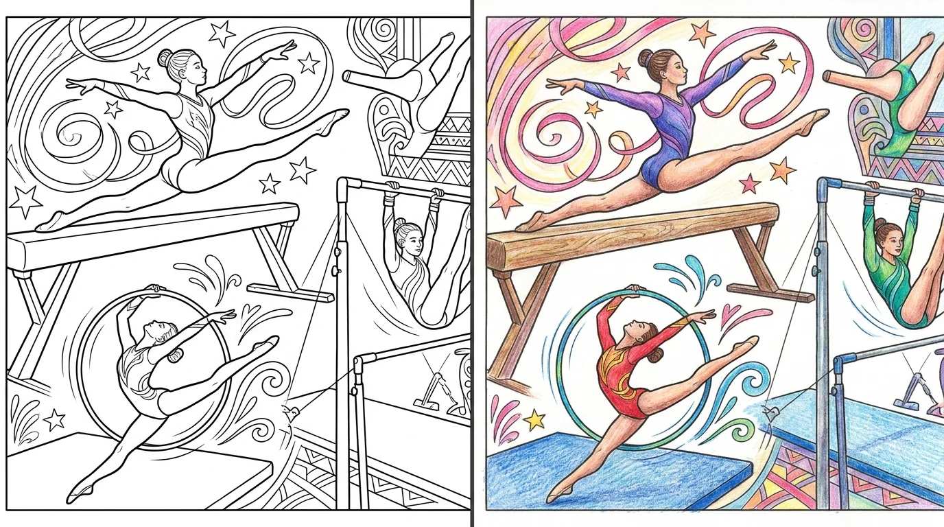38 Gymnastics Coloring Pages (Free PDFs)