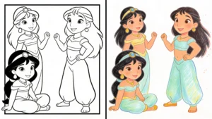 jasmine coloring pages
