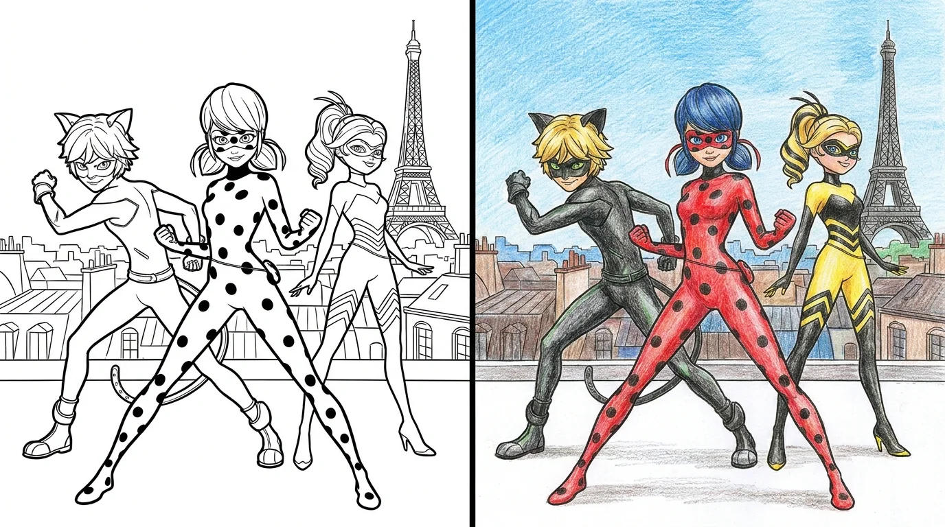 42 Ladybug And Cat Noir Coloring Pages (Free PDFs)