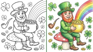 leprechaun coloring pages