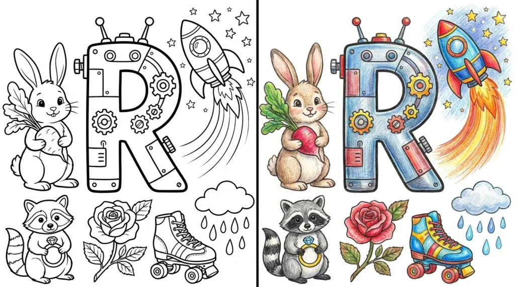 38 Letter R Coloring Pages (Free PDFs) - ColoringBookFun