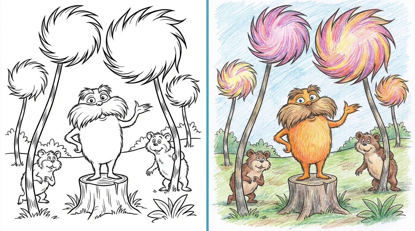 46 Lorax Coloring Pages (Free PDFs)