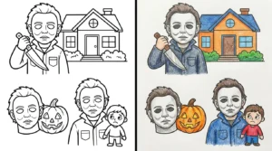 michael myers coloring pages