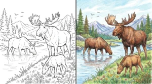 moose coloring pages