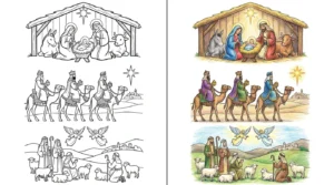 nativity coloring pages