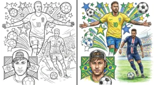 neymar coloring pages